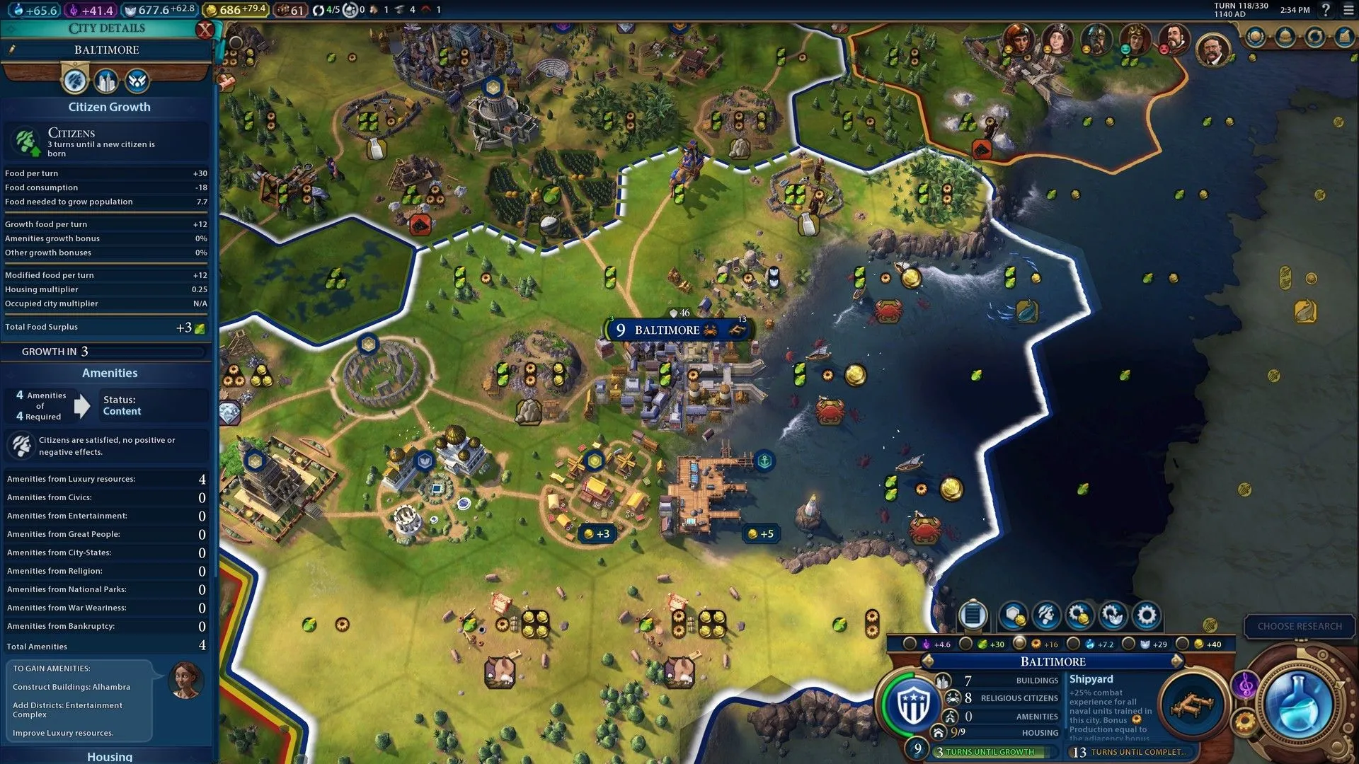Ảnh chụp màn hình Steam của bảng game Civilization VI.