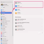 Cài đặt mạng trên macOS hiển thị trạng thái kết nối Wi-Fi và các tùy chọn mạng.