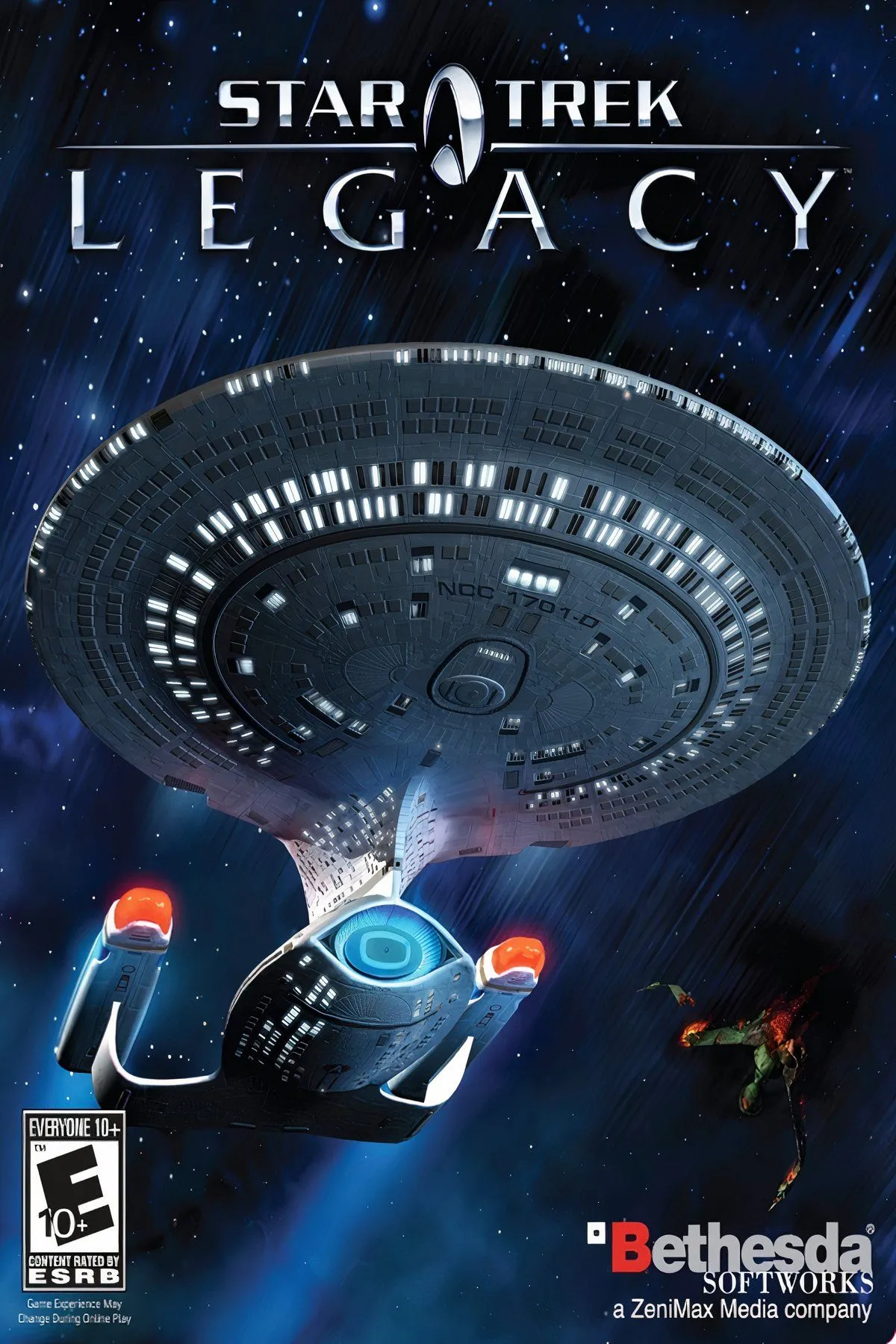 Cận cảnh tàu USS Enterprise trong game Star Trek Legacy