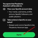 Cấp quyền cho Perplexity AI kết nối với Spotify trên Android để phát nhạc