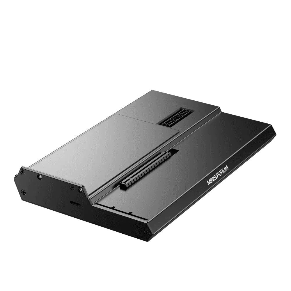 Cổng OCuLink trên Minisforum DEG1 eGPU, cho thấy khả năng kết nối băng thông cao với các thiết bị tương thích.