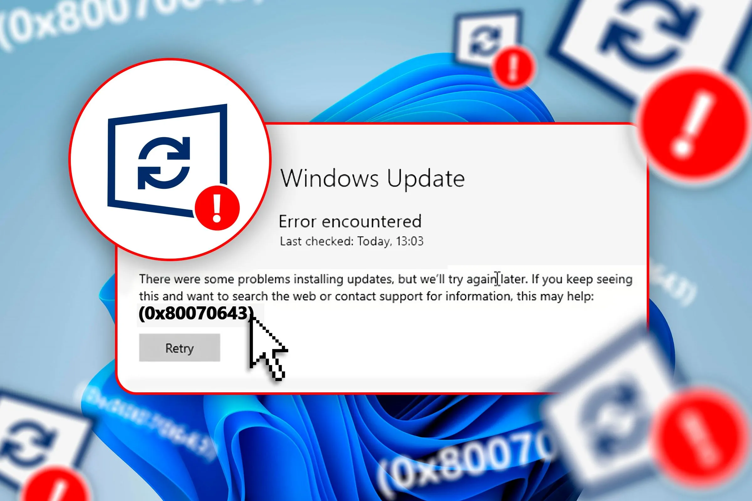 Cửa sổ lỗi cập nhật Windows 10 KB5034441, thể hiện sự cố trong quá trình update hệ thống.