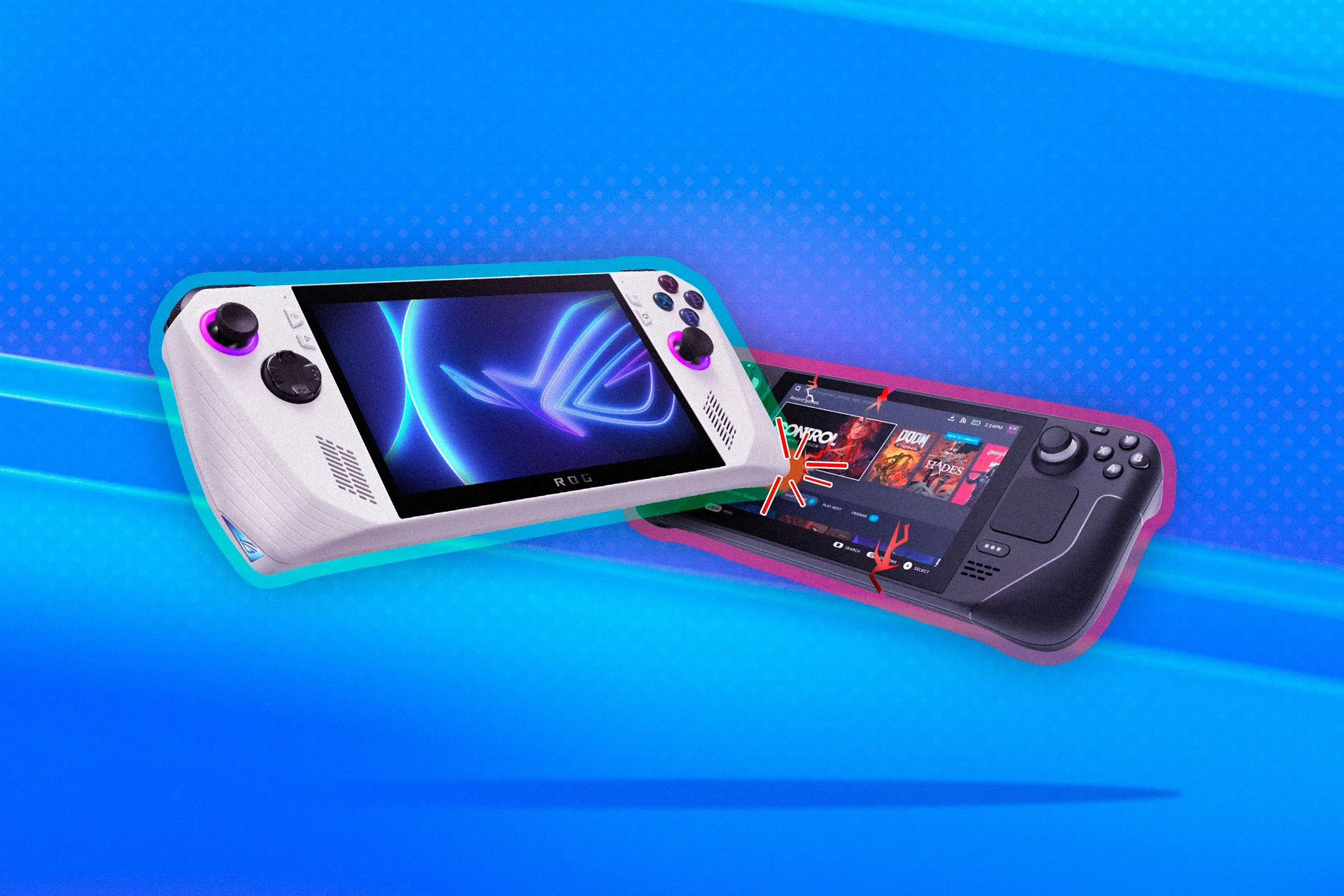 Cuộc chiến hiệu năng giữa ROG Ally và Steam Deck, minh họa xu hướng 'lớn hơn là tốt hơn' trên thị trường PC handheld.