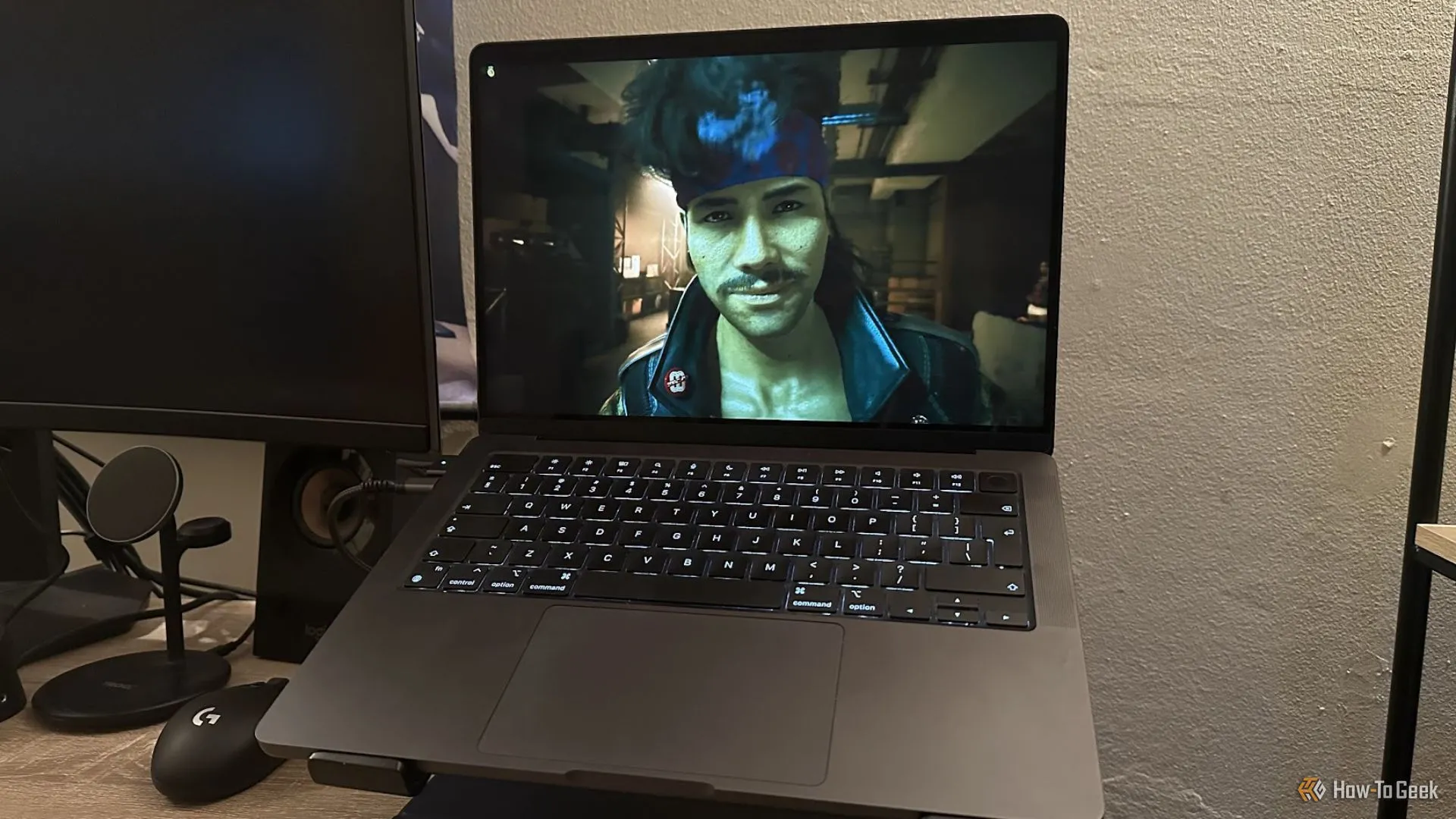 Game Cyberpunk 2077 chạy trên MacBook, minh họa game có đồ họa đẹp nhưng dung lượng tối ưu hơn so với nhiều game UE5.