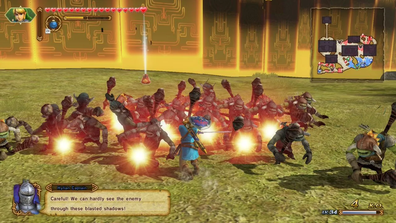 Game Hyrule Warriors chạy trên console Nintendo Switch 2, minh họa hiệu suất nâng cao của các tựa game cũ.
