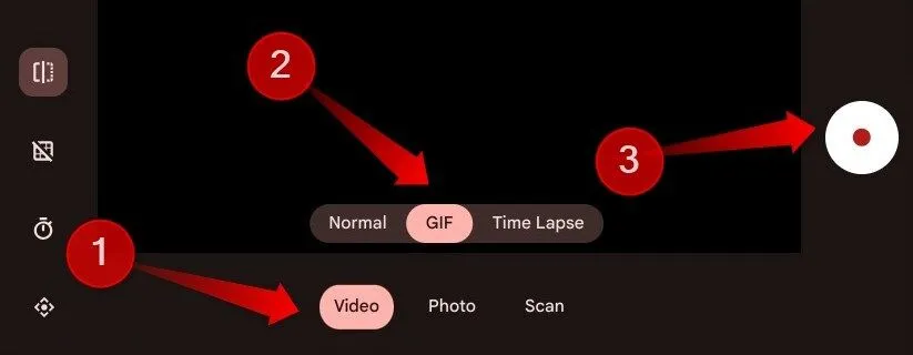 Ghi lại một đoạn GIF bằng ứng dụng Camera trên ChromeOS để làm ảnh đại diện.