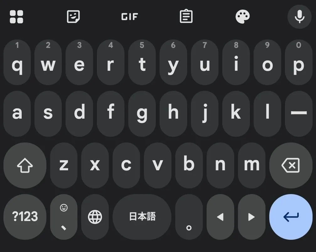 Giao diện Gboard với các phím tròn đang được thử nghiệm