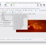 Giao diện HandBrake đang chuyển đổi một tập tin video sang định dạng khác trên Mac
