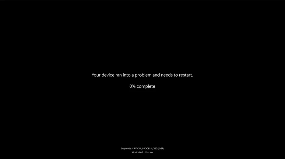 Giao diện mới của màn hình đen chết chóc trên Windows 11 hiển thị thông báo lỗi hệ thống