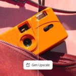 Giao diện Photoshop với tùy chọn Generative Upscale để tăng độ phân giải hình ảnh bằng AI