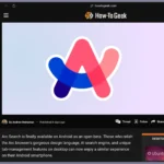 Giao diện trình duyệt Arc đang hiển thị trang web How-To Geek, minh họa khả năng tương thích và thiết kế hiện đại của Arc trên Windows ARM.