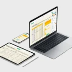Giao diện ứng dụng Apple Numbers với biểu tượng đặc trưng và hình ảnh quảng bá tính năng.