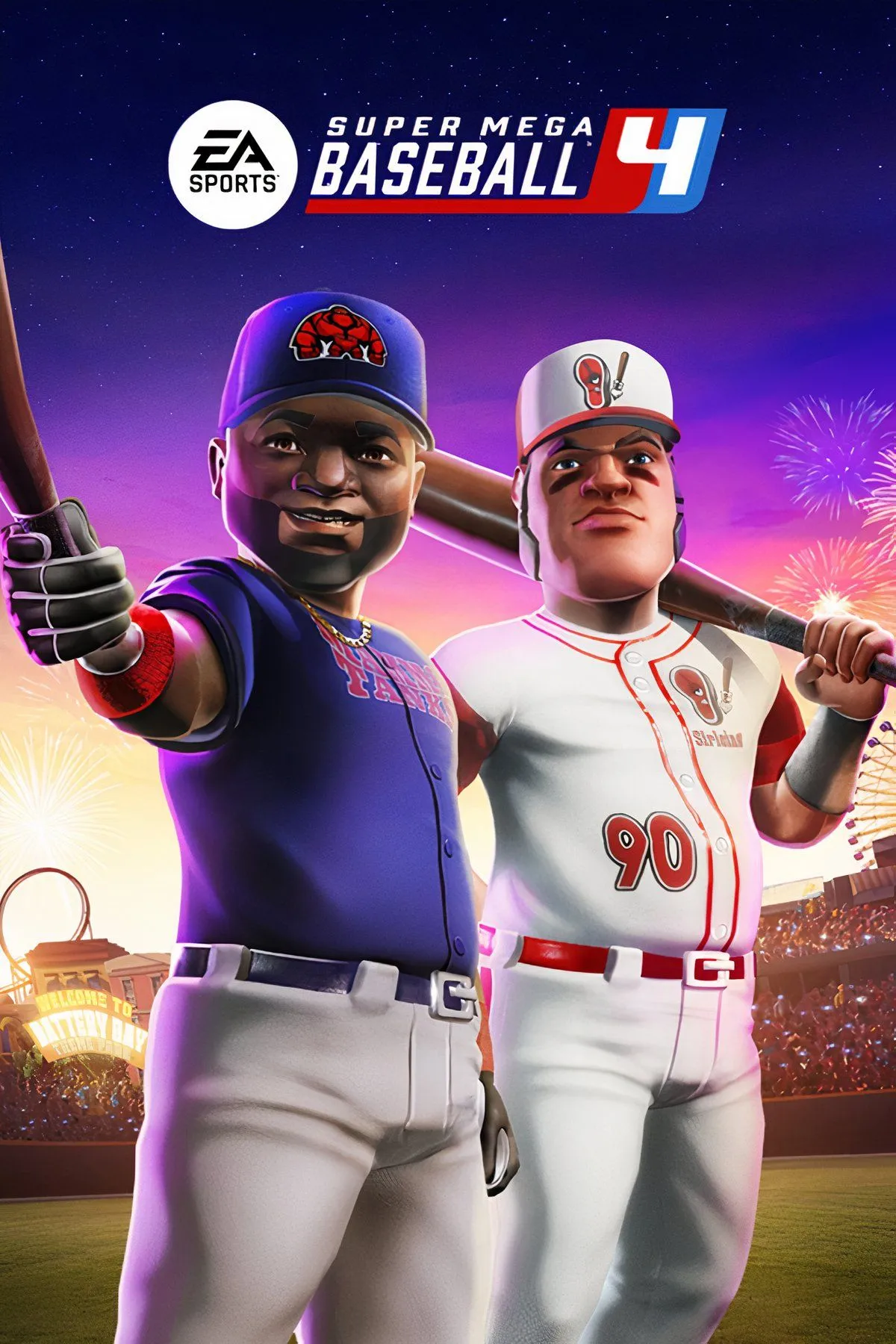 Giao diện và các nhân vật đặc trưng trong game bóng chày Super Mega Baseball 4