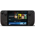 Hình ảnh cận cảnh Steam Deck OLED với màn hình sắc nét