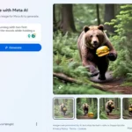 Hình ảnh chú gấu được AI Meta Imagine tạo ra