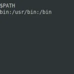 Hình ảnh minh họa kết quả lệnh echo $PATH trong terminal Linux, hiển thị các thư mục tìm kiếm chương trình.