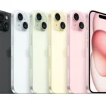 iPhone 15 với mặt lưng kính mờ màu sắc. Công nghệ bề mặt kính mờ tương tự được áp dụng trên tấm lót chuột gaming cao cấp.