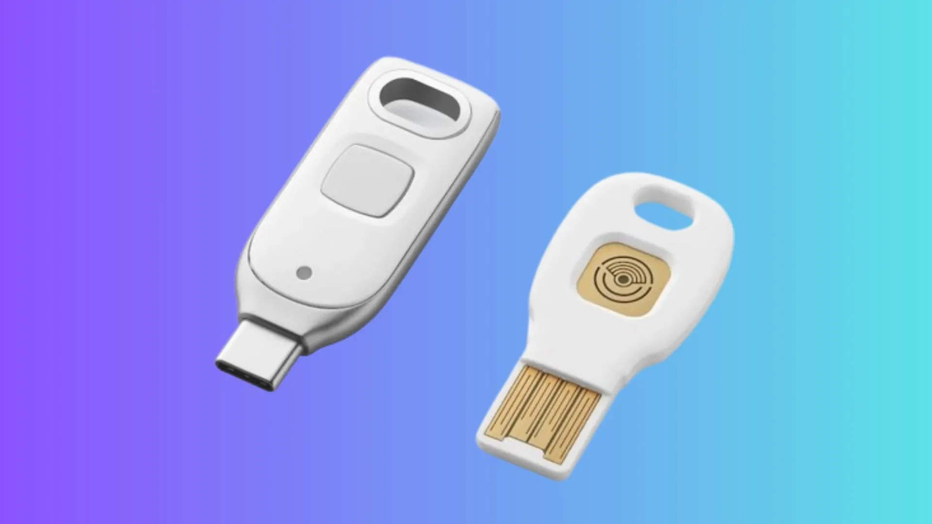 Khóa bảo mật Google Titan với nền chuyển màu