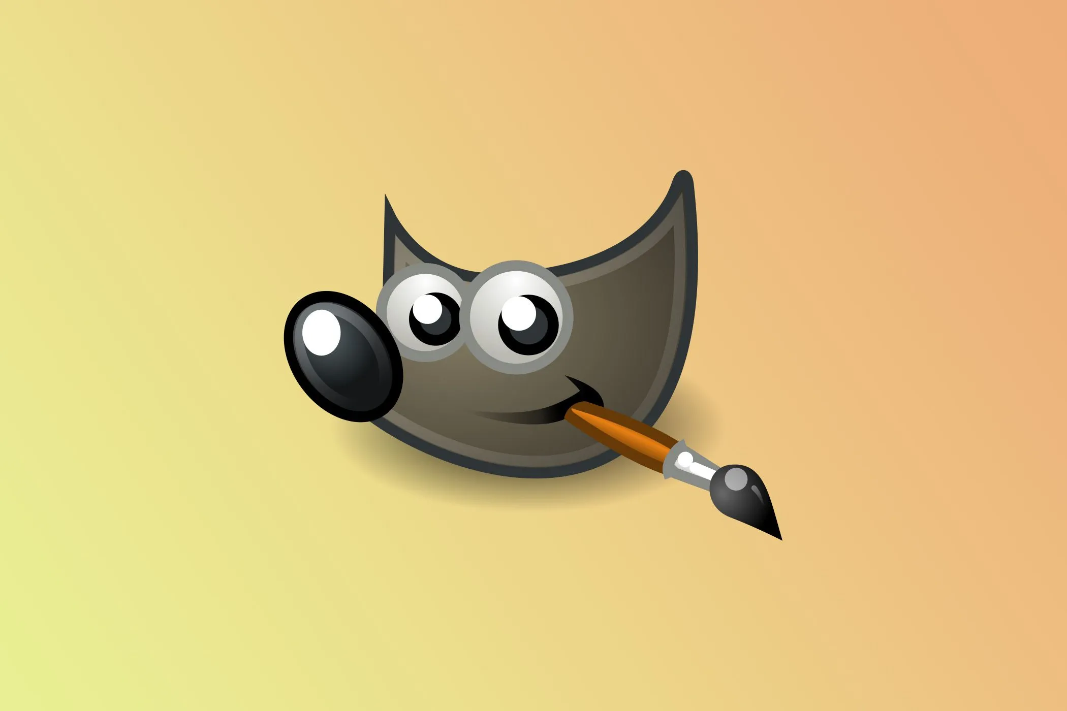 Logo GIMP màu trắng trên nền màu tím đậm, biểu tượng của phần mềm chỉnh sửa ảnh mã nguồn mở.