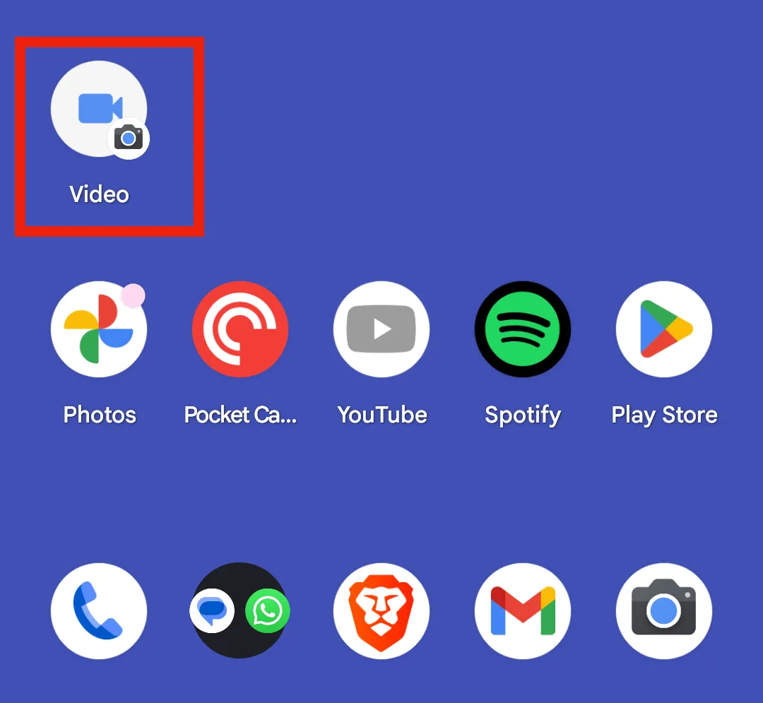 Lối tắt camera video trên màn hình chính Pixel