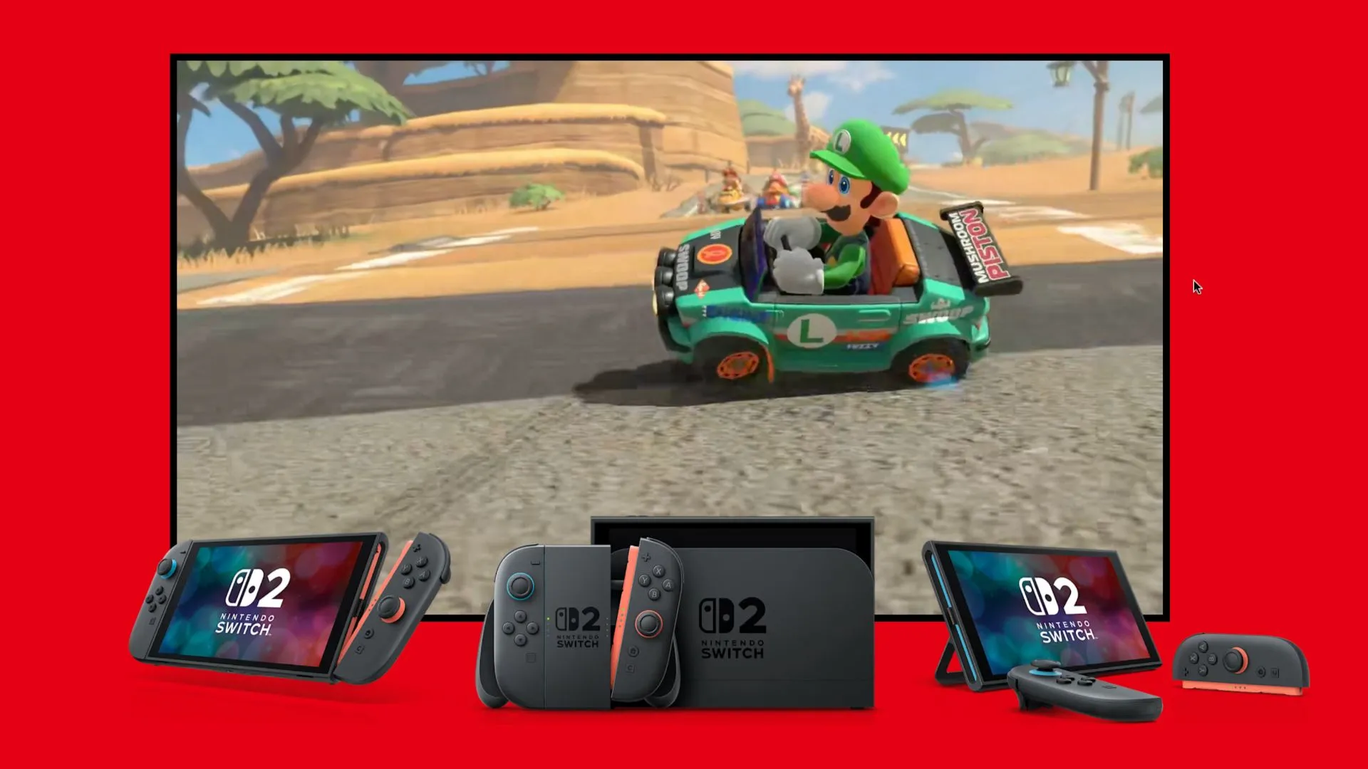 Màn hình Nintendo Switch 2 hiển thị tựa game Mario Kart World, một trong những trò chơi độc quyền tối ưu cho phần cứng mới.