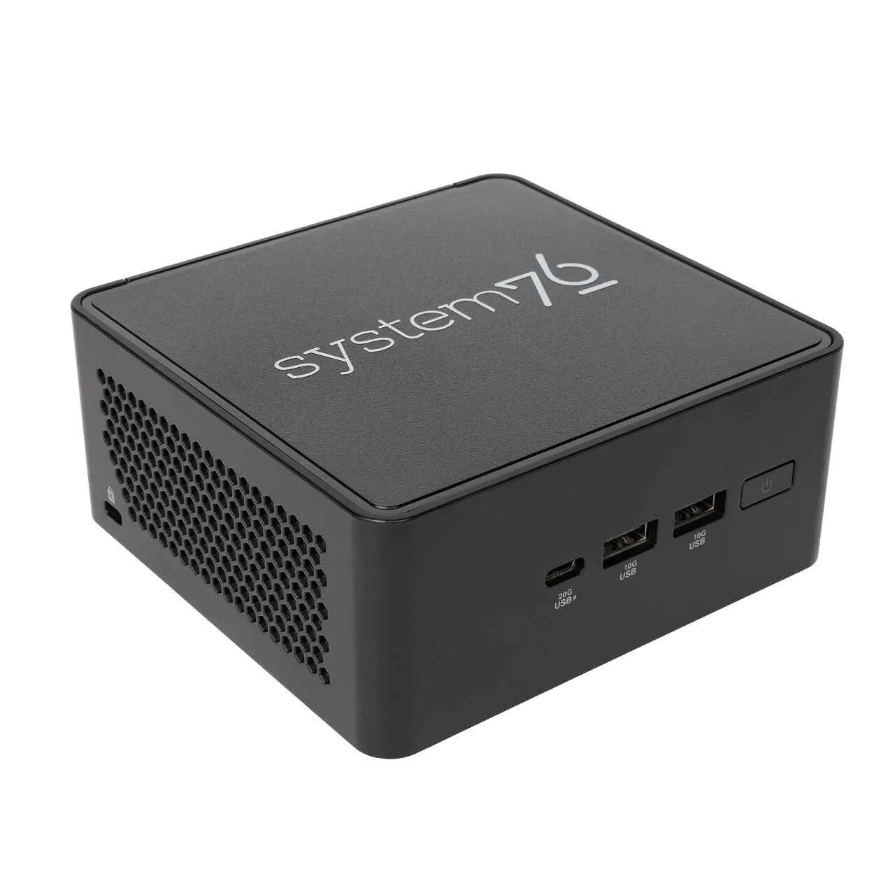 Máy tính mini System76 Meerkat phiên bản cập nhật giữa năm 2025, với thiết kế nhỏ gọn và cổng kết nối đa dạng, chạy hệ điều hành Linux.