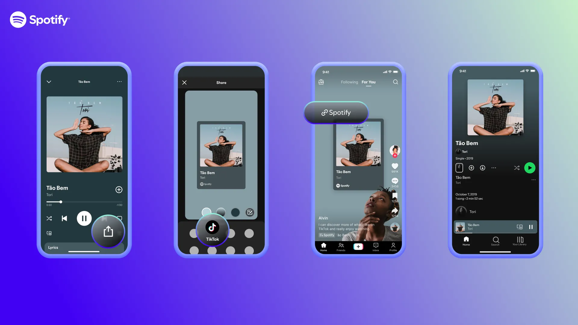 Người dùng Spotify chia sẻ nhạc yêu thích lên TikTok qua tính năng mới