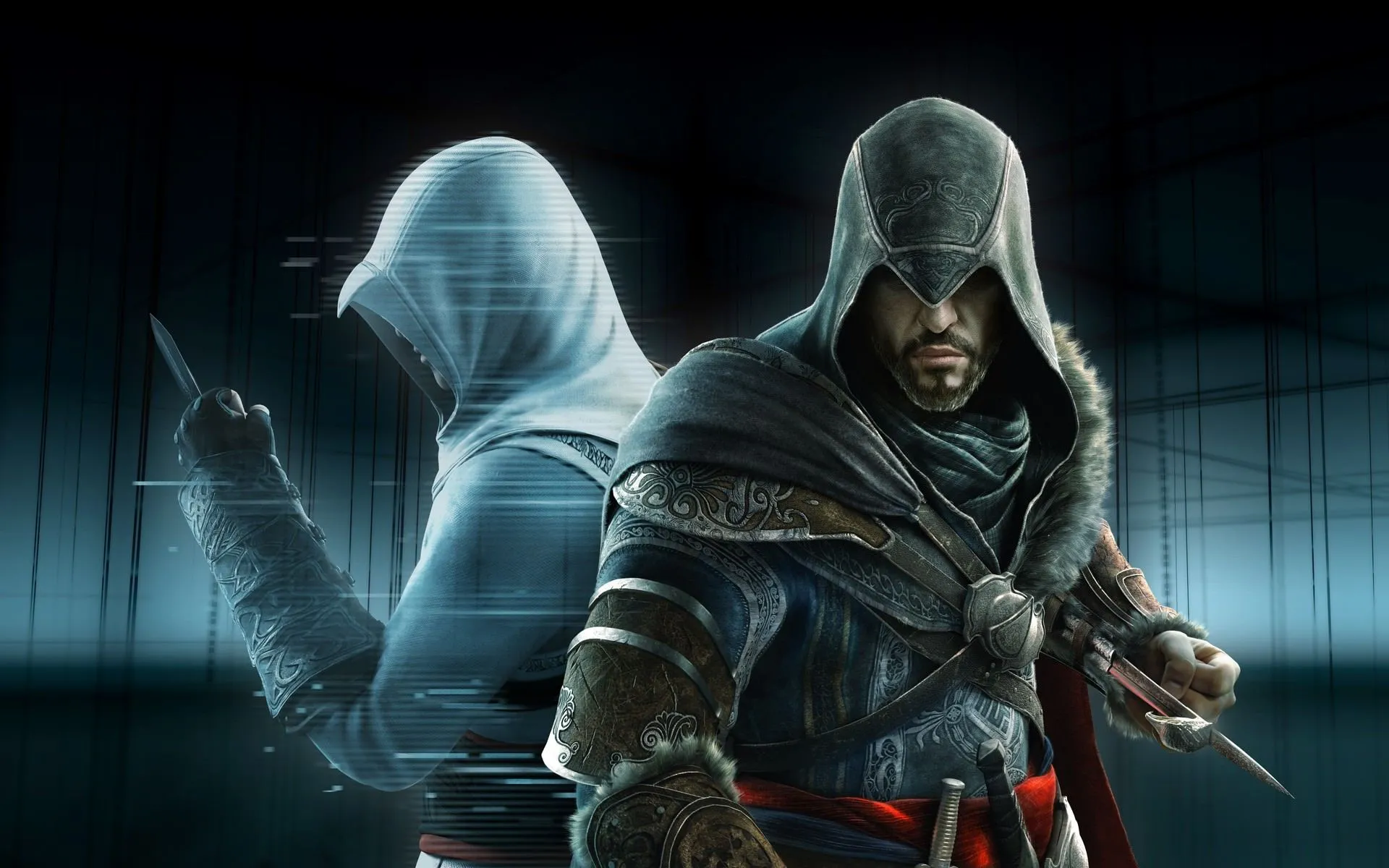 Nhân vật Ezio Auditore da Firenze trong game Assassin's Creed Revelations đứng trên mái nhà tại Constantinople