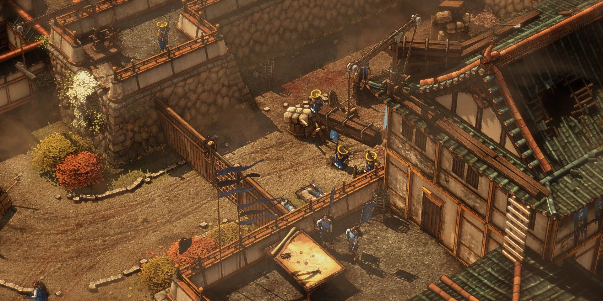 Nhân vật ninja trong game Shadow Tactics: Blades of the Shogun, một game lén lút chiến thuật
