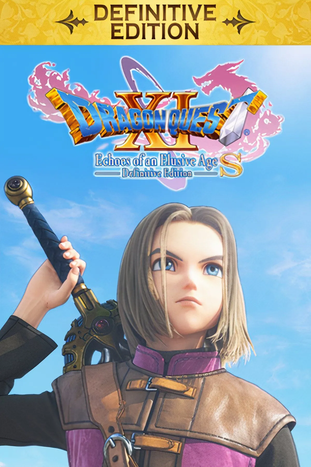 Nhóm nhân vật chính trong game Dragon Quest XI S: Echoes of an Elusive Age với phong cách nghệ thuật độc đáo