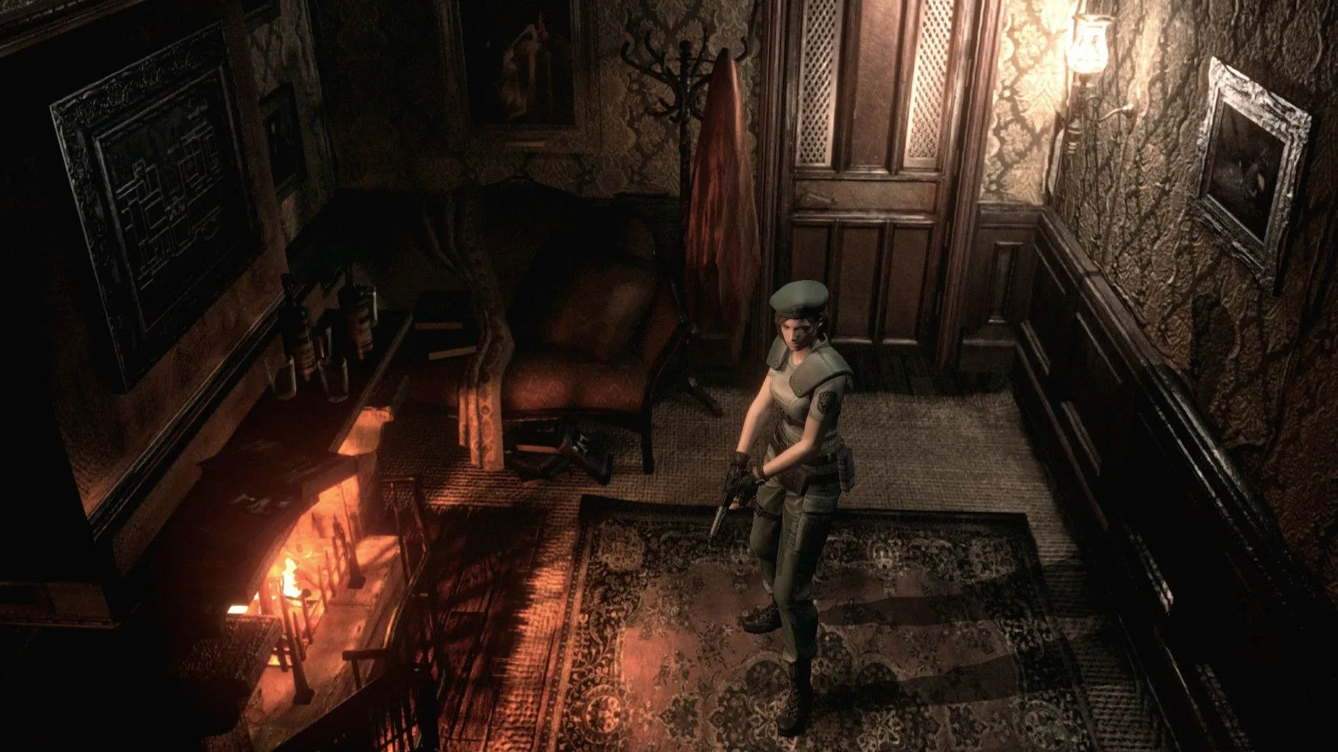Nữ nhân vật Jill Valentine trong tựa game Resident Evil (2002) phiên bản remake.