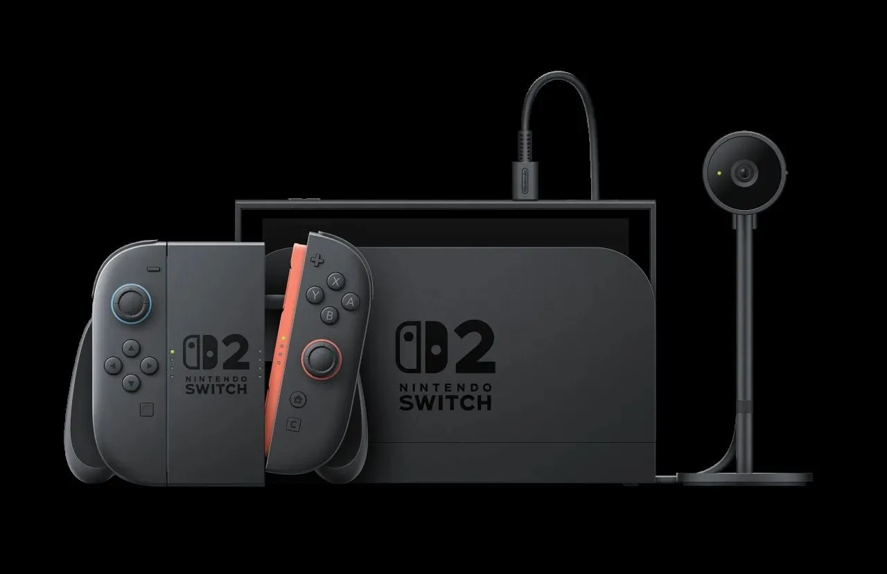Phụ kiện camera gắn kèm trên Nintendo Switch 2, cho phép trải nghiệm video chat và các tính năng AI.