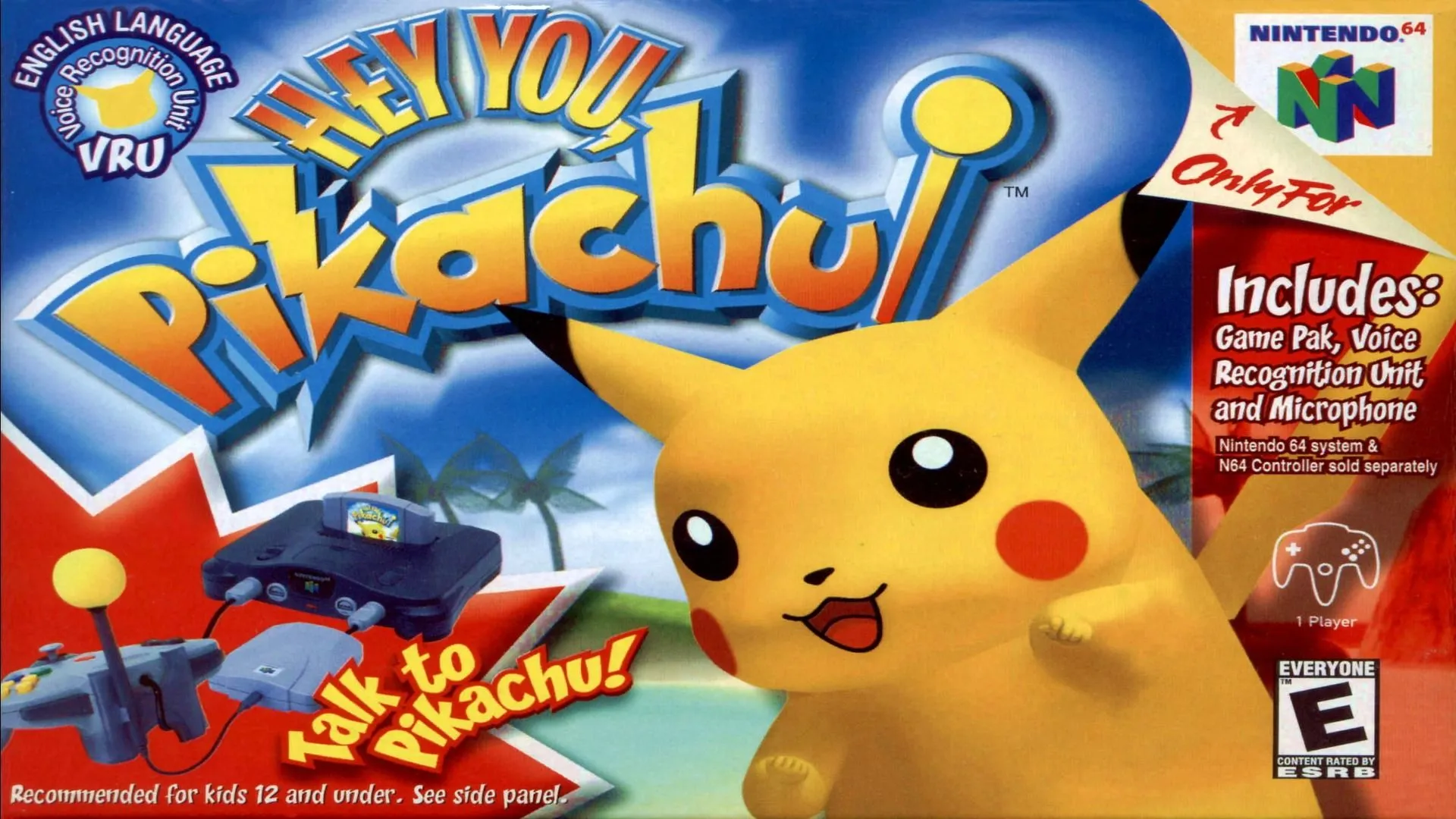 Pikachu tương tác với người chơi qua microphone trong Hey You, Pikachu!