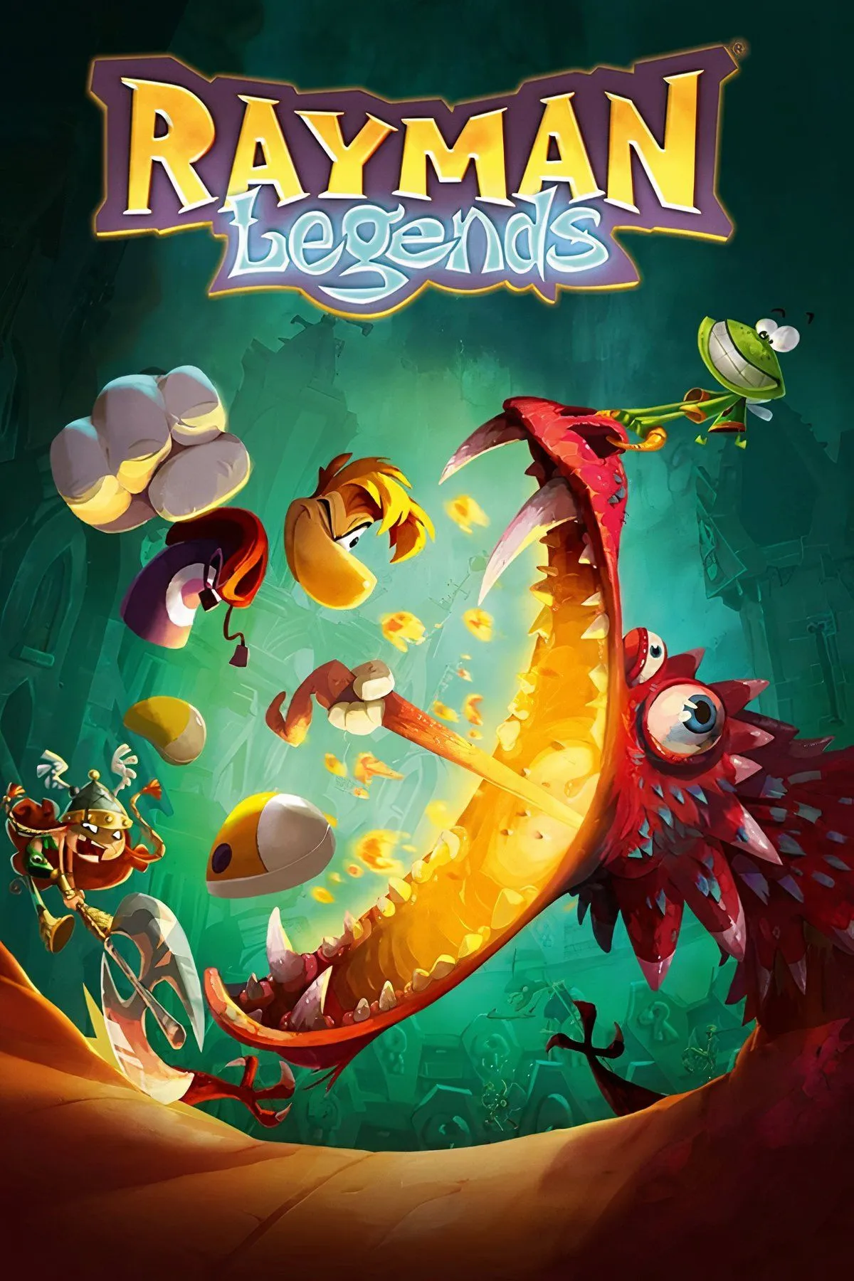 Rayman Legends Definitive Edition với phong cách đồ họa 2D rực rỡ và nhân vật vui nhộn