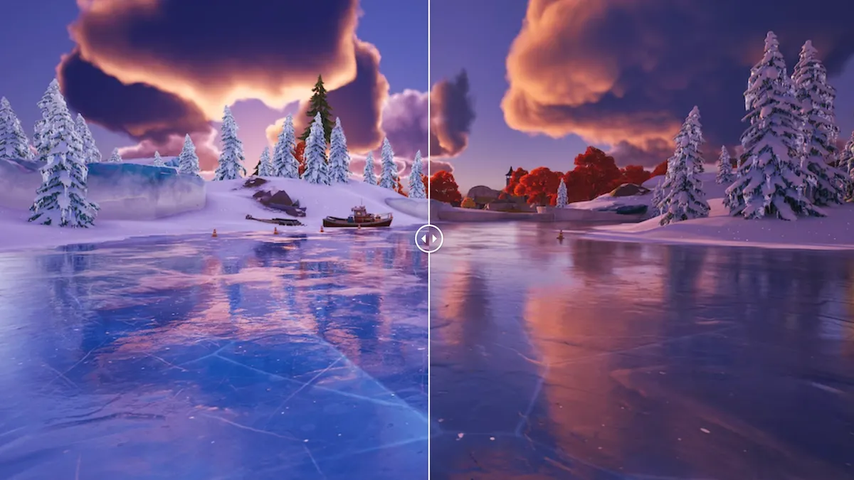 So sánh đồ họa Fortnite trước và sau khi cập nhật công nghệ Lumen của Unreal Engine 5.