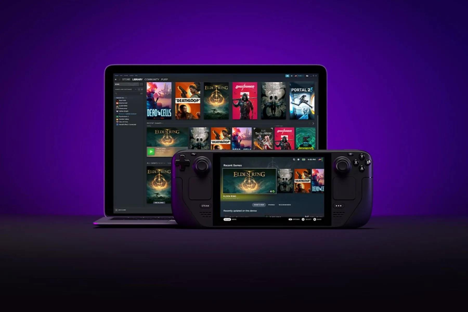 SteamOS đang chạy trên màn hình của Steam Deck, minh họa giao diện người dùng thân thiện của hệ điều hành này.