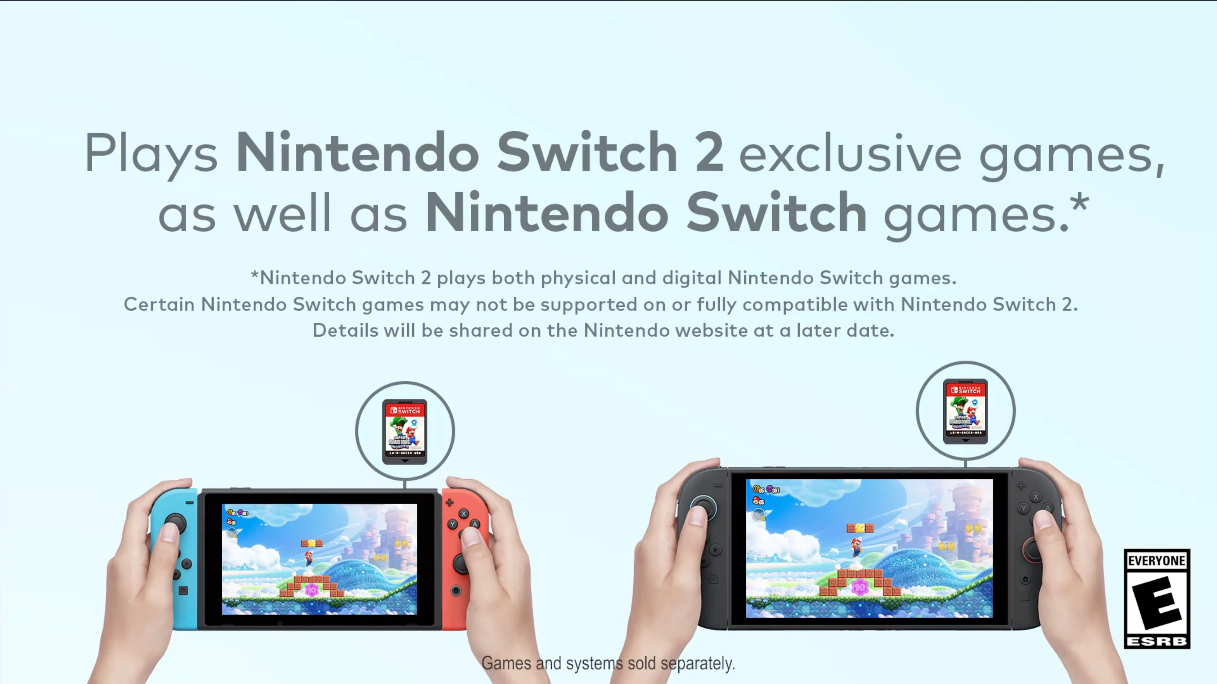 Sự so sánh trực quan giữa Nintendo Switch 2 và phiên bản Switch gốc, làm nổi bật khả năng tương thích ngược.