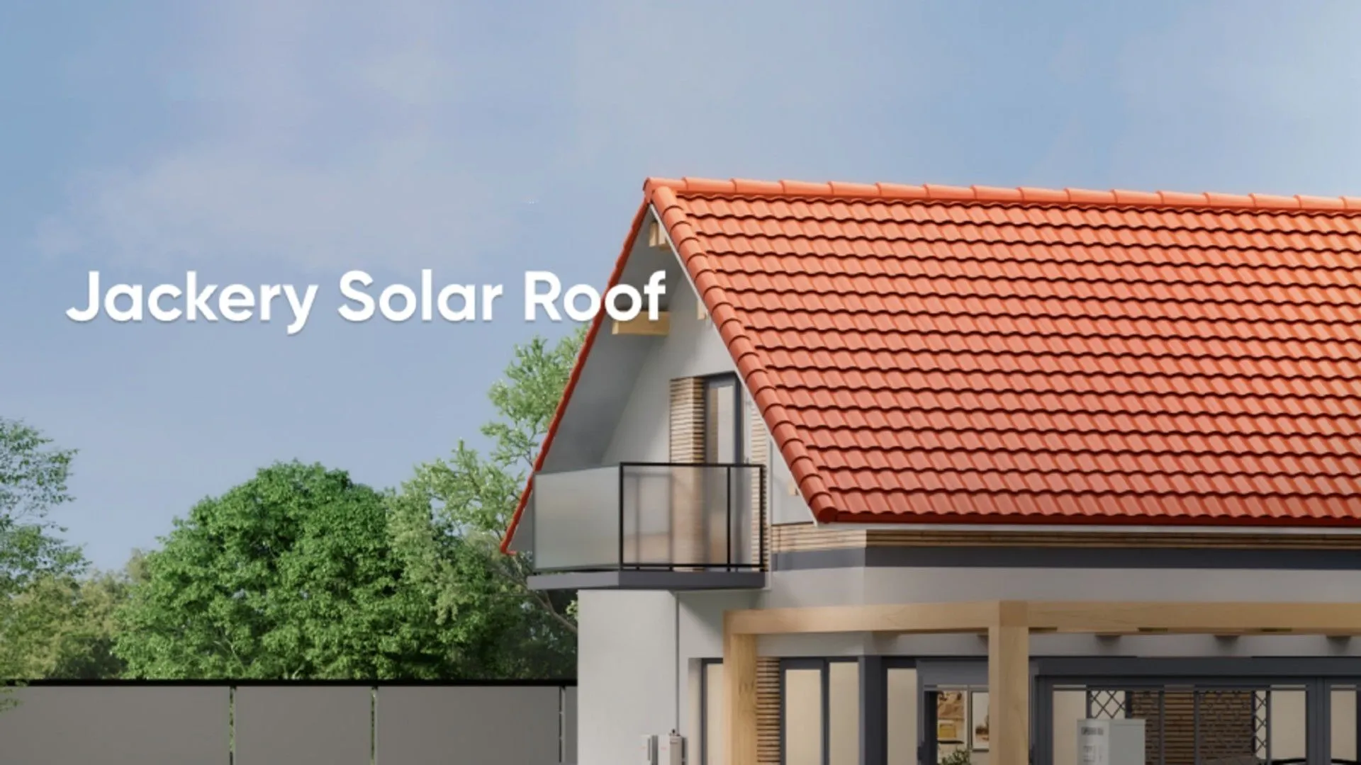 Tấm lợp năng lượng mặt trời Jackery Solar Roof trên mái nhà