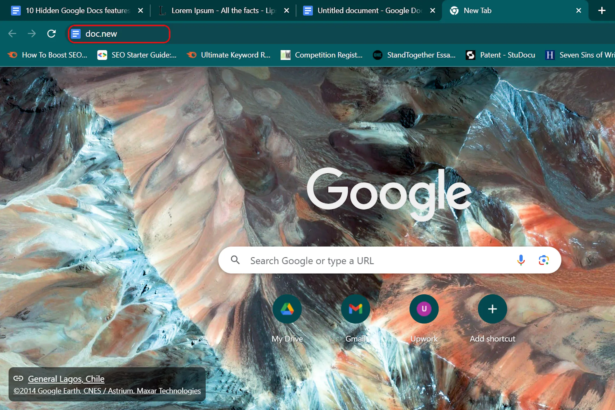 Tạo tài liệu Google Docs mới nhanh chóng bằng doc.new trên trình duyệt