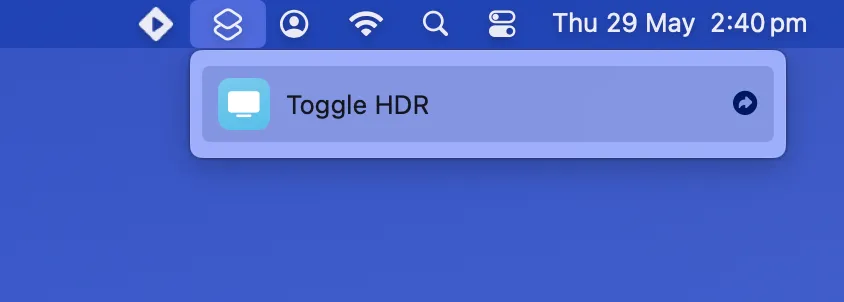 Thao tác chuyển đổi HDR thông qua Shortcuts trong macOS