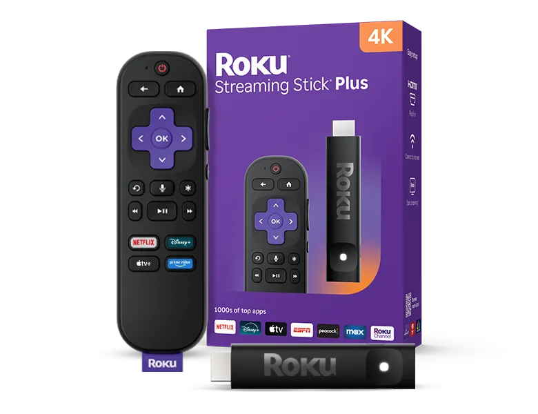 Thiết bị phát trực tuyến Roku Streaming Stick Plus 2025 nhỏ gọn