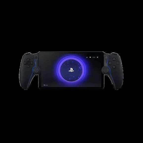 Thiết bị PlayStation Portal màu đen, cho phép người dùng stream game PS5 và game đám mây mọi lúc mọi nơi.