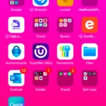 Thư mục ứng dụng được sắp xếp gọn gàng trên màn hình chính iPhone.