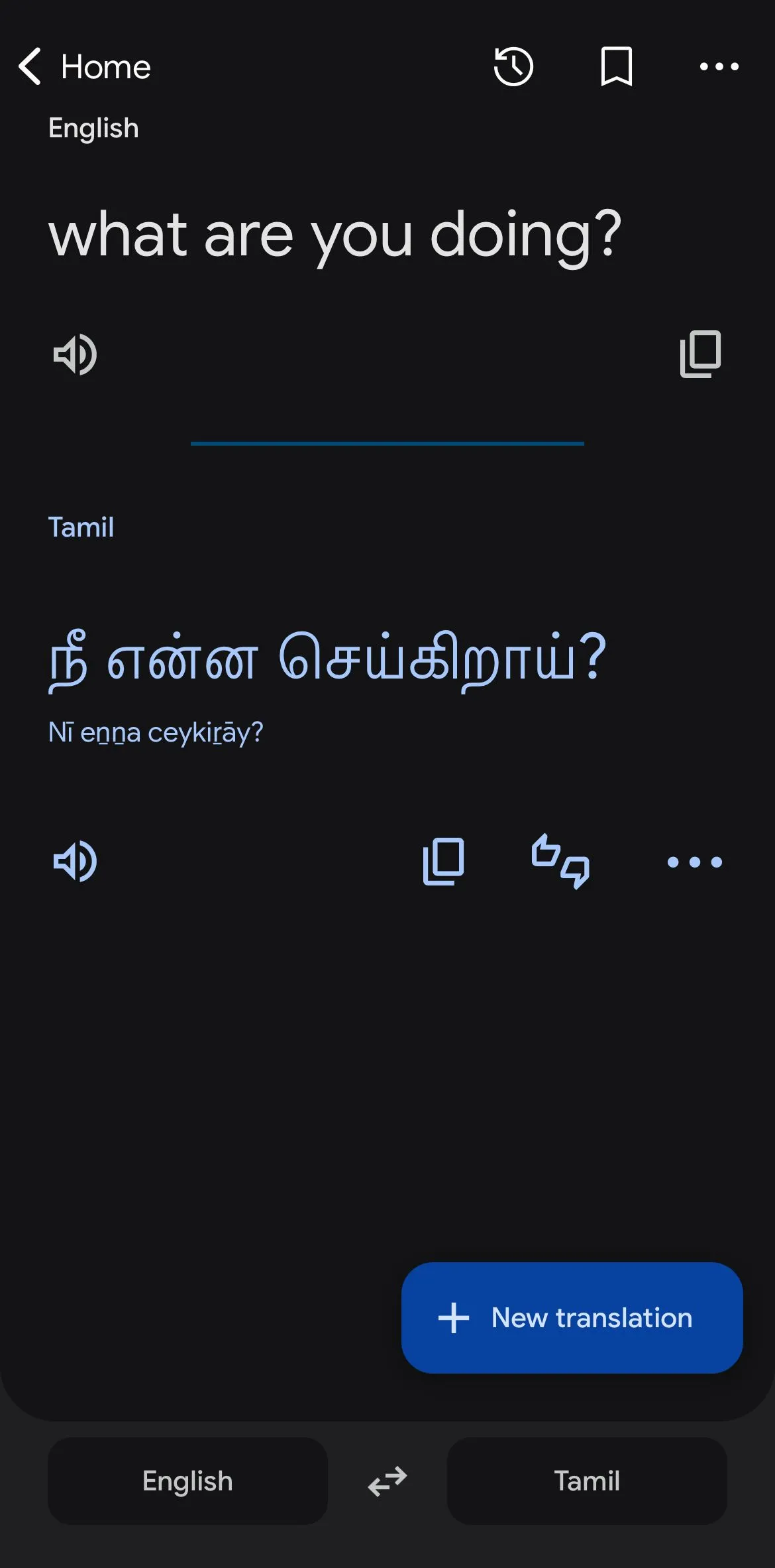 Tính năng dịch văn bản của Google Translate trên iOS, hiển thị ô nhập liệu và kết quả dịch.
