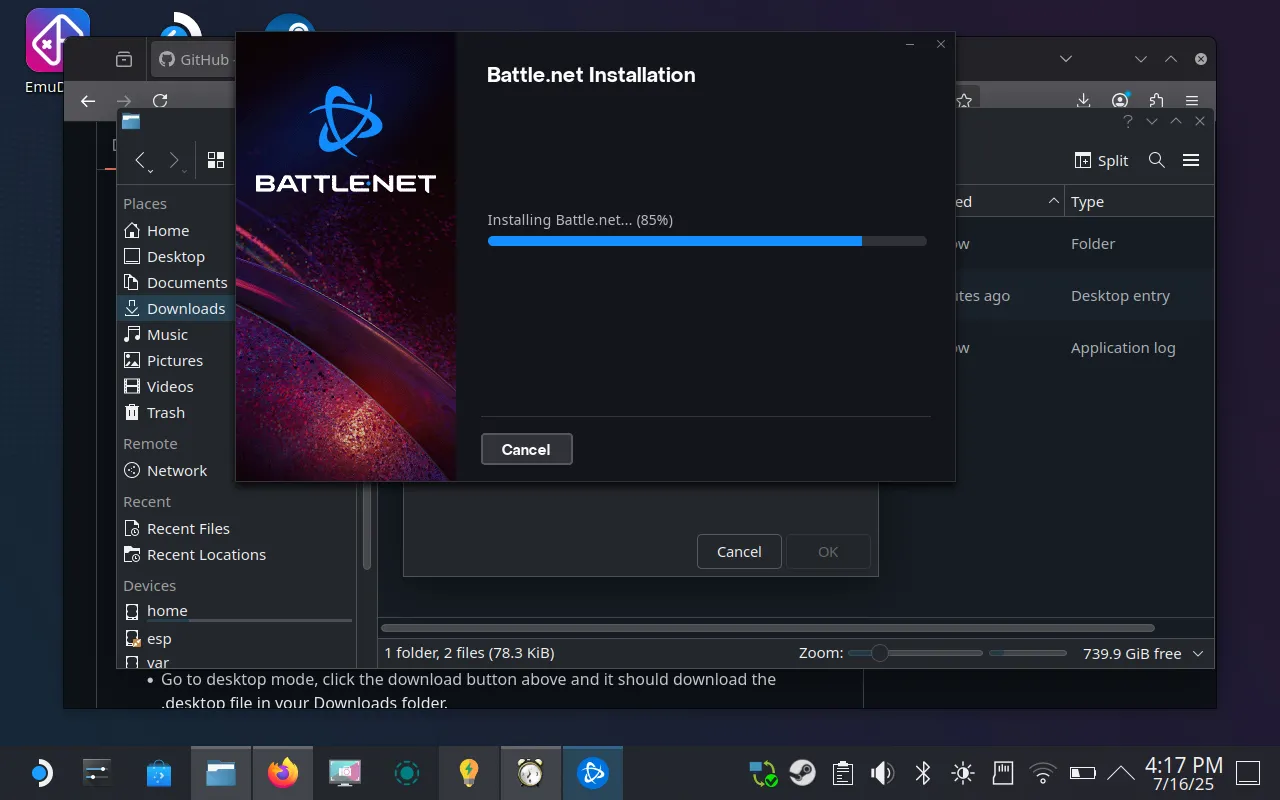 Trình cài đặt Battle.net của Blizzard Entertainment đang khởi chạy