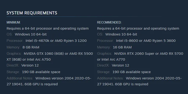 Yêu cầu cấu hình game God of War Ragnarok trên Steam cho PC